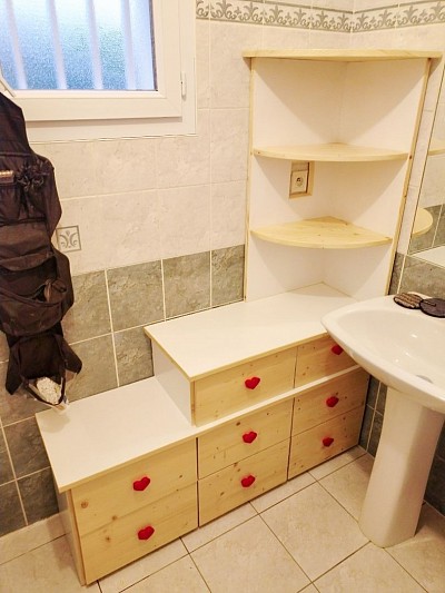 Création sur mesures d'un meuble de salle de bain