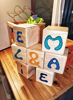 Cubes avec lettres