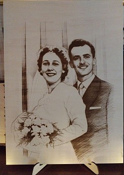 Gravure de photos sur bois