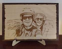 Gravure de photos sur bois